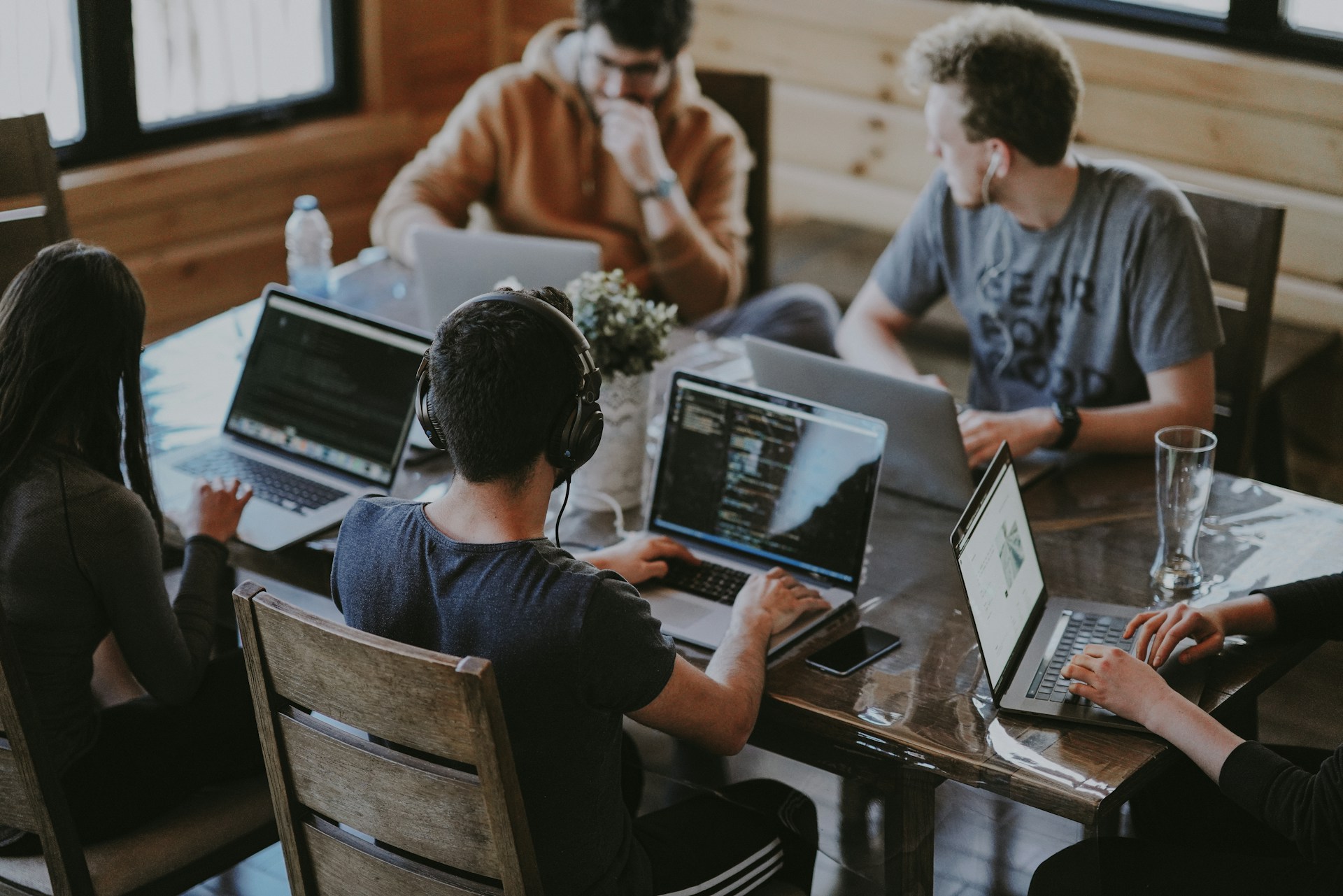 Business leaders collaborating in a modern office
